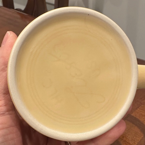 Retired Fiesta Cream Mug with Christmas Tree Design - Picture 8 of 9